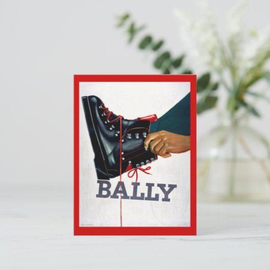  wintersport, Ski Boots, Bally Briefkaart (Staand voorkant)