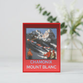 wintersport, Ski Chamonix, Mount Blanc Briefkaart (Staand voorkant)