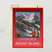 wintersport, Ski Chamonix, Mount Blanc Briefkaart (Voorkant / Achterkant)
