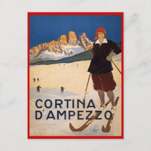  wintersport, Ski Cortina d'Ampezzo, Briefkaart