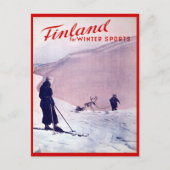 wintersport, Ski Finland Briefkaart (Voorkant)
