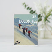 wintersport, Ski Italië, Dolomites Briefkaart (Staand voorkant)