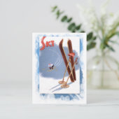  Wintersport - Ski kit Briefkaart (Staand voorkant)