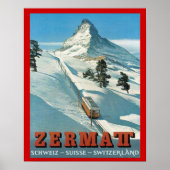  Wintersport, Ski Zwitserland, Zermatt Poster (Voorkant)