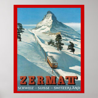 Wintersport, Ski Zwitserland, Zermatt Poster