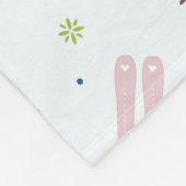 Wintersport Skiën Hockey Custom Holiday Fleece Deken (Hoek)