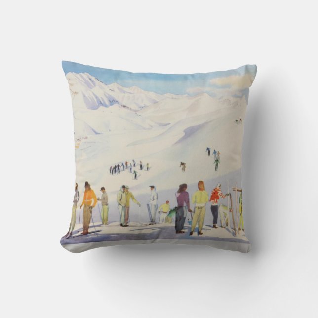  wintersport, skiërs op de zuiger kussen (Voorkant)