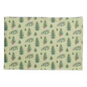 Wintersport skilandschap, alover print kussensloop (Achterkant)