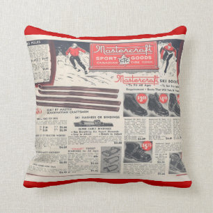  wintersport, skislijterreclame kussen