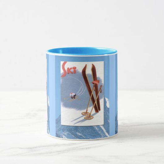 Wintersport - skisporten mok (Midden)