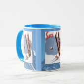 Wintersport - skisporten mok (Voorkant links)