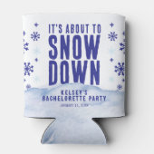 Wintersport Sneeuw Sneeuwvlok Bachelorette-feestje Blikjeskoeler (Achterkant)