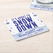 Wintersport Sneeuw Sneeuwvlok Bachelorette Party Kartonnen Onderzetters (Schuin)