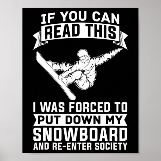 Wintersport - Snowboard Snowboarder Poster (Voorkant)