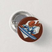 Wintersport Snowboarder Flair Button (Voorkant /achterkant)