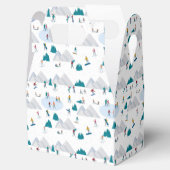 Wintersport Vakantie Fun Pattern Bedankdoosjes (Geopend)