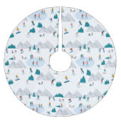 Wintersport Vakantie Fun Pattern Kerstboom Rok (Voorkant)