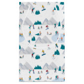 Wintersport Vakantie Fun Pattern Klein Cadeauzakje (Achterkant)