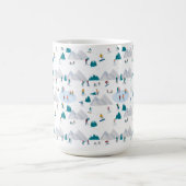 Wintersport Vakantie Fun Pattern Koffiemok (Center)