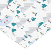 Wintersport Vakantie Fun Pattern Korte Tafelloper (Hoek)