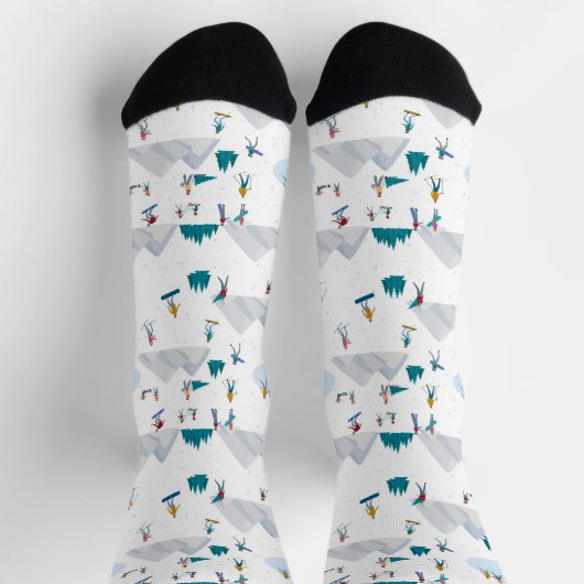 Wintersport Vakantie Fun Pattern Sokken (Top)