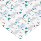 Wintersport Vakantie Fun Pattern Tafelkleed (Gekanteld)