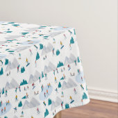 Wintersport Vakantie Fun Pattern Tafelkleed (Voorbeeld)