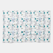 Wintersport Vakantie Fun Pattern Theedoek (Horizontaal)