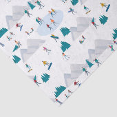 Wintersport Vakantie Fun Pattern Tissuepapier (Detail)