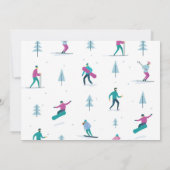 Wintersport Verjaardag Meisjes Ski Snowboard Foto Kaart (Achterkant)