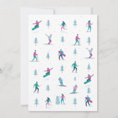 Wintersport Verjaardag Meisjes Ski Snowboard Kaart (Achterkant)