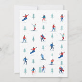 Wintersport Verjaardagsfeestje Ski Snowboard Kaart (Achterkant)