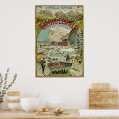  wintersporthhotels in de Zwitserse Alpen in de ja Poster (Keuken)