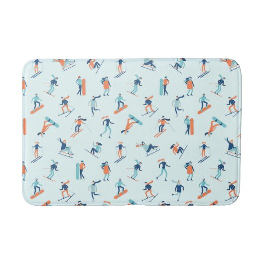 Wintersportpatroon Badmat (Voorkant)