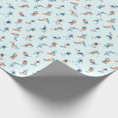 Wintersportpatroon Cadeaupapier (Hoek)
