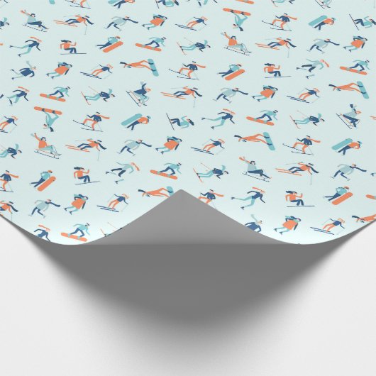 Wintersportpatroon Cadeaupapier (Hoek)