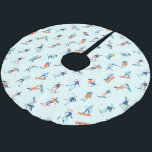 Wintersportpatroon Kerstboom Rok<br><div class="desc">Bekijk dit schattige patroon met mensen in verschillende wintersportactiviteiten.</div>