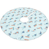 Wintersportpatroon Kerstboom Rok (Gekanteld)