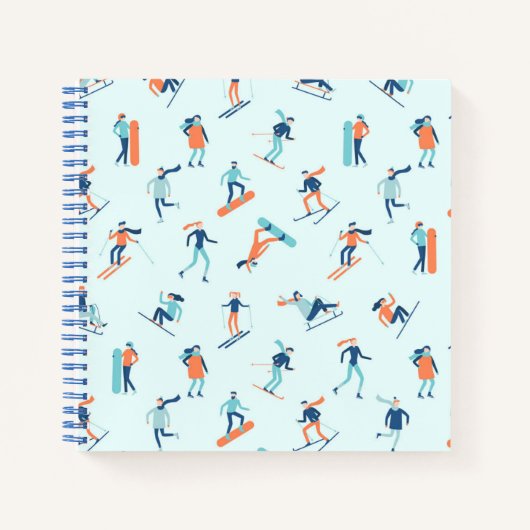 Wintersportpatroon Notitieboek (Voorkant)