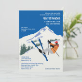 Wintersportplaats Bar Mitswa Uitnodiging (Staand voorkant)