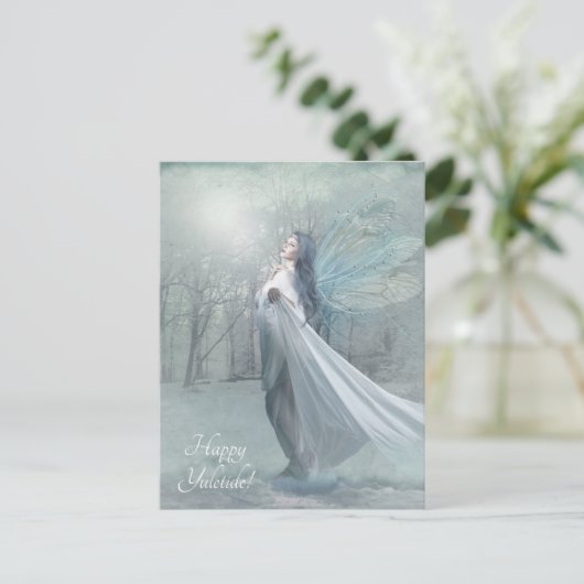 wintersportsneeuw briefkaart (Staand voorkant)