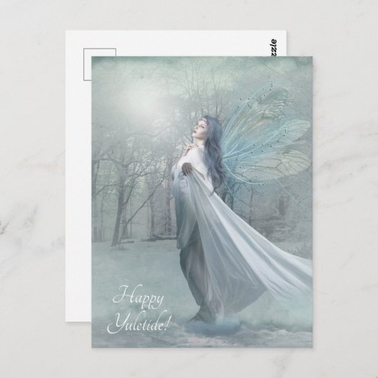 wintersportsneeuw briefkaart (Voorkant / Achterkant)