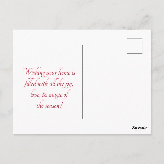 wintersportsneeuw briefkaart (Achterkant)