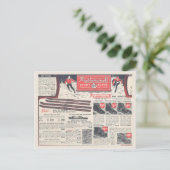 wintersportuitrusting adverteren briefkaart (Staand voorkant)