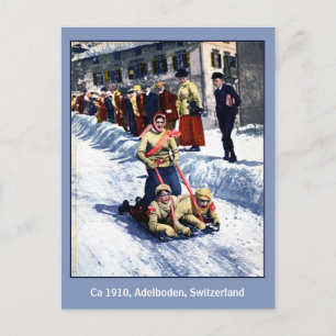  wintersportweddenschappen uit de jaren 1910: Alpe Briefkaart