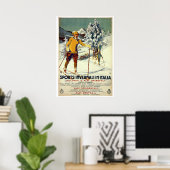 wintersportwedstrijden uit de jaren twintig Itali Poster (Thuiskantoor)