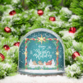 Wintersprookje Santa Fantasy Snowy Forest Sneeuwbol (Kerstmis)