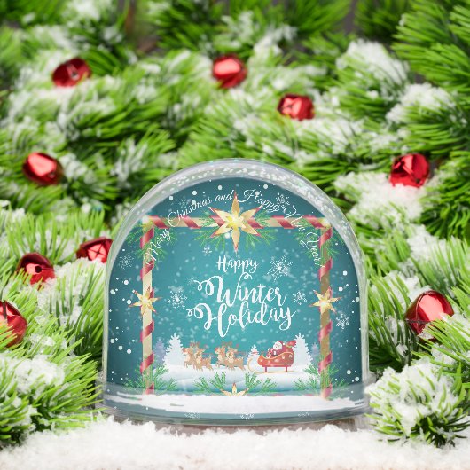 Wintersprookje Santa Fantasy Snowy Forest Sneeuwbol (Kerstmis)