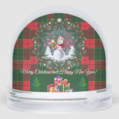 Wintersprookje Santa Fantasy Snowy Forest Sneeuwbol (Achterkant)