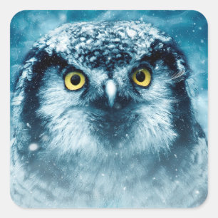 winterstaafjes vierkante sticker